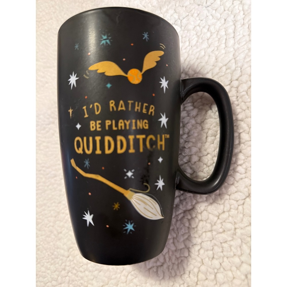 Harry Potter Quidditch Stoneware Mug Modern Gourmet Foods Matte Black Tall Cup